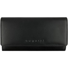 Дамски кожен портфейл Bugatti Bella - RFID защита, черен -1