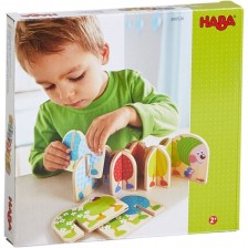 Дървена детска игра Haba - Подреди цветна гъсеница -1