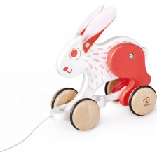Дървена играчка HaPe International  - Заек на колела