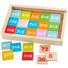 Дървена игра Bigjigs - Умножение и деление, в кутия -1