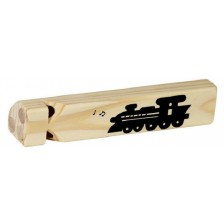 Дървена свирка Goki - Влак, 3 звука  -1
