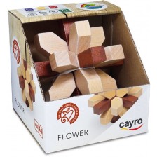 Дървен логически пъзел-главоблъсканица Cayro - Цвете -1