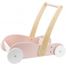 Дървена количка за бутане/проходилка Viga PolarB - Розова