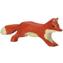 Дървена фигурка Holztiger - Бягаща лисица