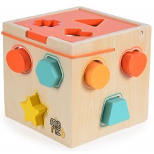 Дървен сортер куб Moni Toys 