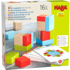 Дървени кубчета Haba, 16 части -1