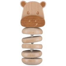 Дървена играчка Bebe Confort - Hippo Safari -1