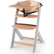Дървено столче за хранене KinderKraft - Enock, сиво