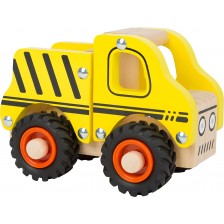 Дървена играчка Small Foot - Камион, жълт -1