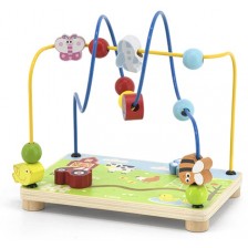 Дървена играчкa-спирала с топчета и животни Viga -1