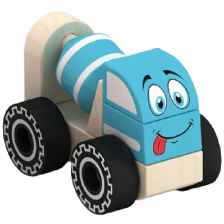 Дървена играчка за сглобяване Acool Toy - Бетоновоз, 3 части -1