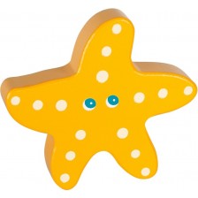 Дървена бебешка дрънкалка Lule Toys - Морска звезда -1
