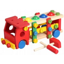 Дървена играчка Kruzzel - Образователен камион -1