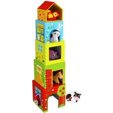 Дървена играчка Tooky Toy - Ферма -1