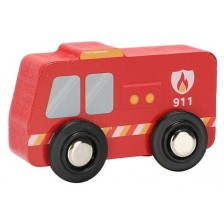 Дървена играчка Smart Baby - Пожарна -1