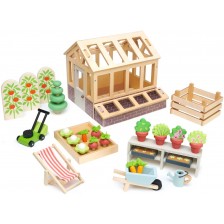 Дървен игрален комплект Tender Leaf Toys - Оранжерия и градина -1