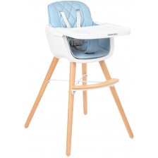 Дървено столче за храненe Kikka Boo - Woody, синьо