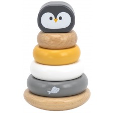 Дървена играчка за нанизване Viga Polar B - Пингвинче (Ханойска кула) -1