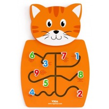 Дървена игра с цифри за стена Viga - Коте -1