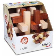 Дървен логически пъзел-главоблъсканица Cayro - Куб