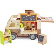 Дървен игрален комплект Viga - Каравана за кафе -1