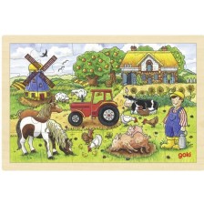 Дървен пъзел Goki - Фермата на Милърс