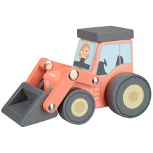 Дървена играчка Orange Tree Toys - Трактор с товарач -1
