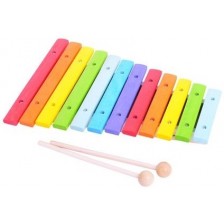 Дървена музикална играчка Bigjigs - Ксилофон -1