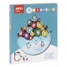 Дървена баланс игра със зар Apli със - Пингвини -1