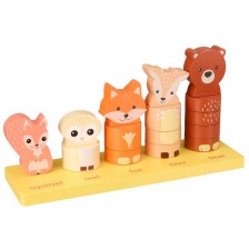 Дървена играчка за сортиране Orange Tree Toys - Горски животни -1
