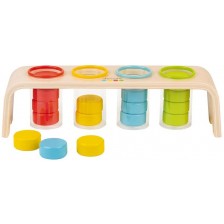 Дървена играчка за сортиране Janod - Опознай цветовете -1