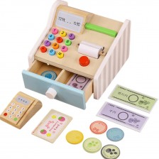 Дървена играчка Smart Baby - Касов апарат