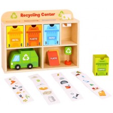 Дървена играчка Tooky Toy - Център за рециклиране 
