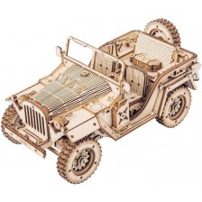Дървен 3D пъзел Robo Time от 369 части - Военен полеви автомобил -1