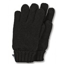 Детски плетени ръкавици Sterntaler - 7-8 години, черни