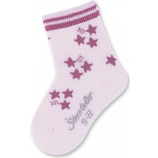 Детски чорапи Sterntaler - На звездички, 15/16 размер, 4-6 месеца, розови