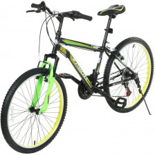 Детски велосипед Vision - Tiger, 24", 21 скорости, черно-зелен