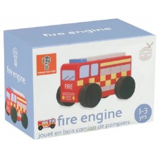 Детска играчка Orange Tree Toys - Дървена пожарна кола