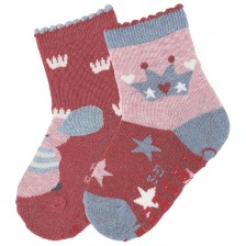 Детски чорапи със силиконови бутончета Sterntaler - 21/22, 18-24 месеца, 2 чифта