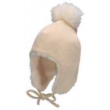 Детска зимна шапка с помпон Sterntaler - Момиче, 55 cm, 4-6 години