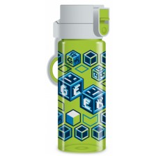 Детска бутилка за вода Ars Una Geek - 475 ml, зелена -1