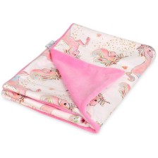 Детско одеяло Baby Matex - Vello, 75 x 100 cm, розово -1