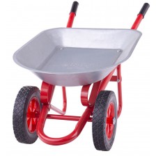 Детска играчка Bigjigs - Ръчна количка, червена -1