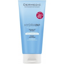 Dermedic Hydrain3 Hialuro Кремообразен почистващ гел за лице, 200 ml -1