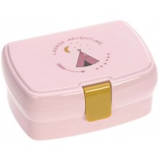 Детска кутия за храна Lassig - Adventure Tipi, розова