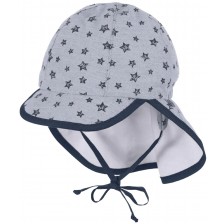 Детска шапка с платка с UV 50+ защита Sterntaler - Със звездички, 49 cm, 12-18 месеца