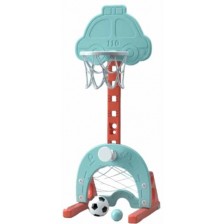 Детски баскетболен кош с футболна врата Sonne - Car -1