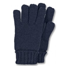 Детски плетени ръкавици Sterntaler - 9-10 години, тъмносини -1