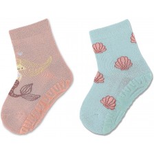 Чорапи със силиконова подметка Sterntaler - С русалка, 23/24 размер, 2-3 години, 2 чифта -1