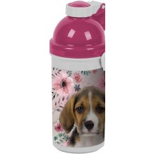 Детска бутилка за вода Paso Dog - 500 ml, розова